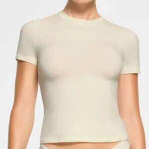 Beige SKIMS Cotton Jersey Tee shirt